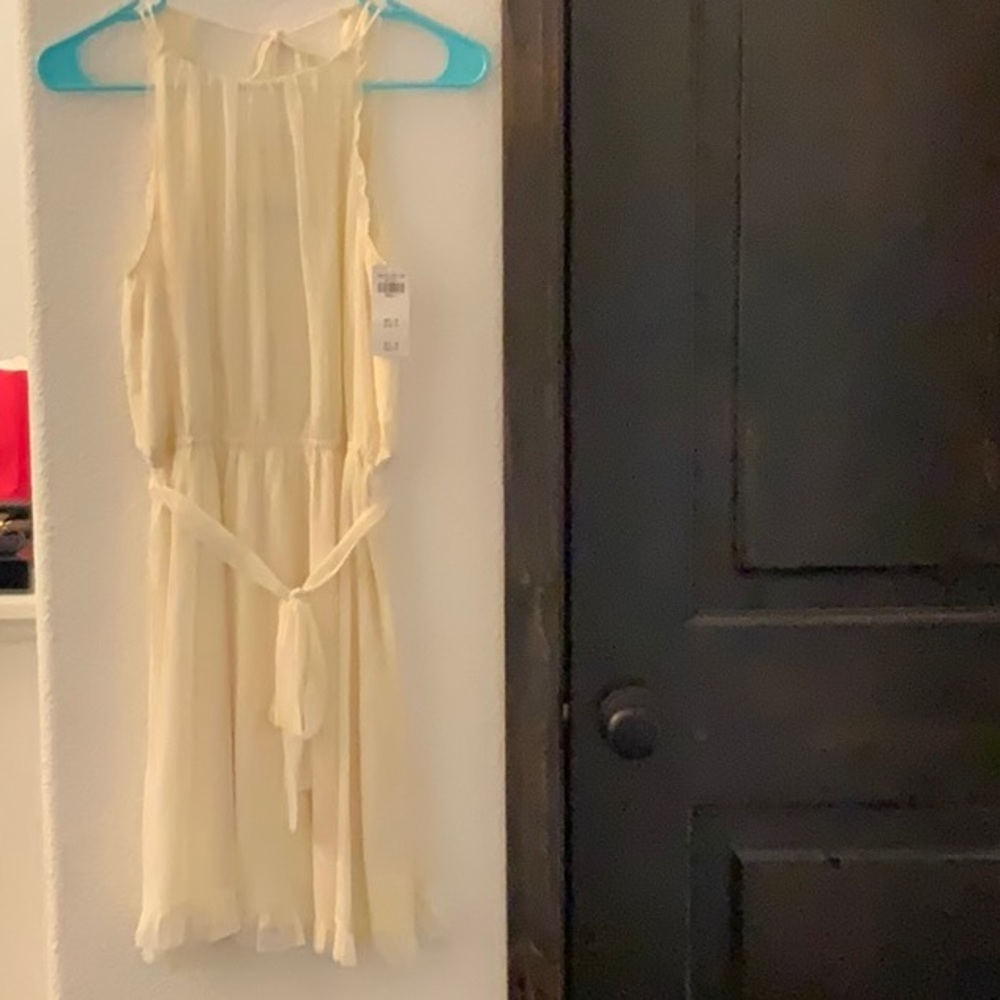 Abercrombie sleeveless cream dress